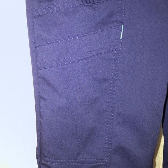 Scrubstar XS EUC Navy w/teal details drawstring scrub pants - Picture 8 of 13